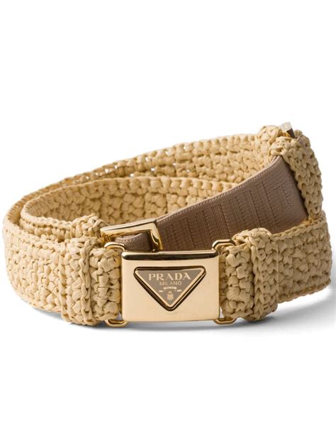 Prada Raffia Belt 